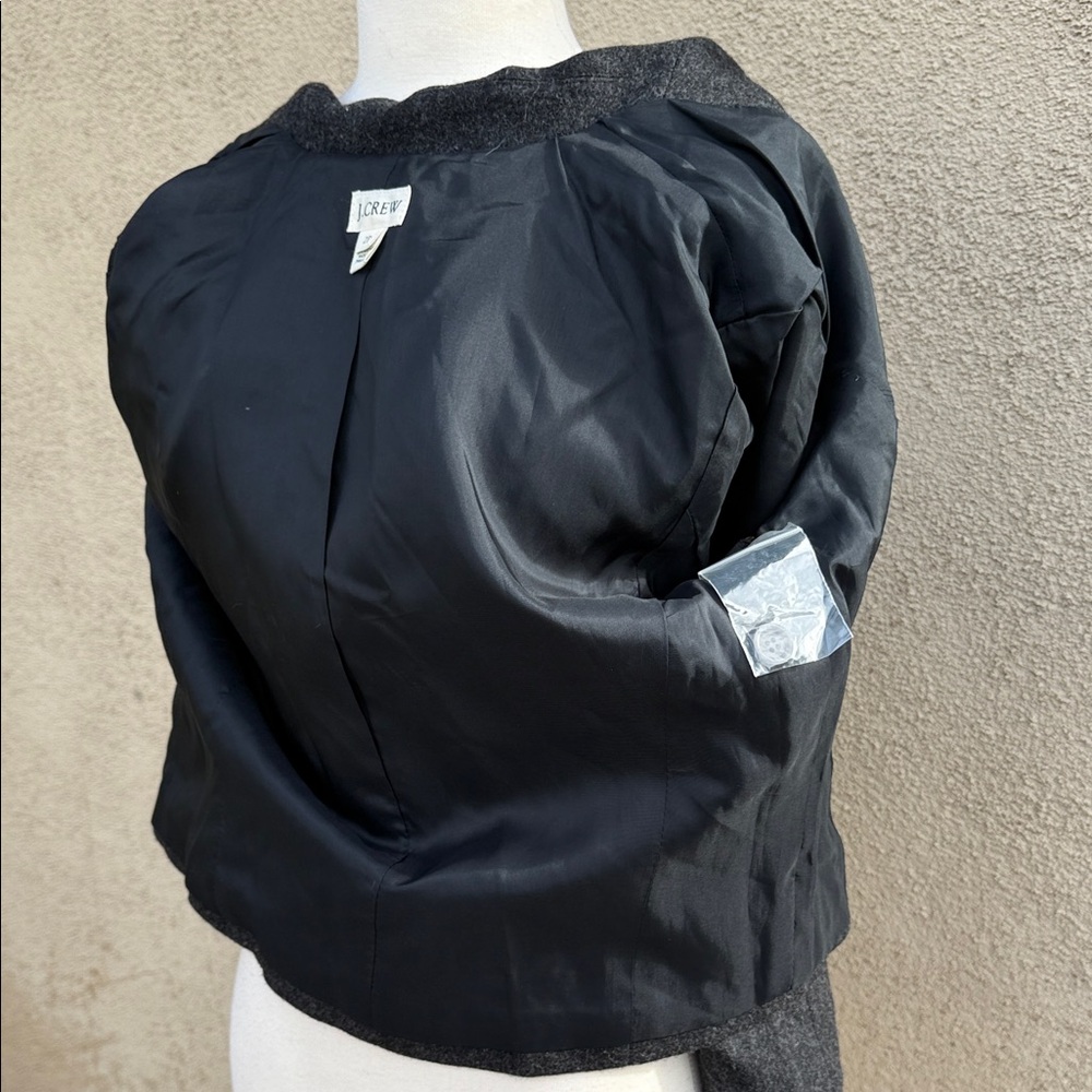 💥 J. Crew Charcoal Wool Double-Breasted Pea Coat - Picture 7 of 9